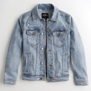 Hollister Mens Stretch Denim Jacket 